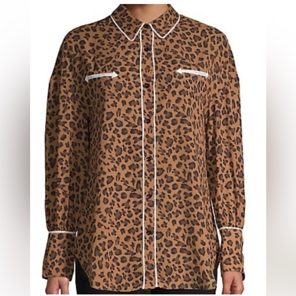 NWOT Highline Leopard Print Western Blouse.